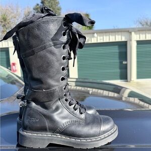 Stylish Dr Martens Black Lace-Up Women's Boots